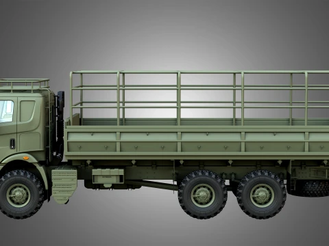 Generic Military Truck 6X6 3D Model