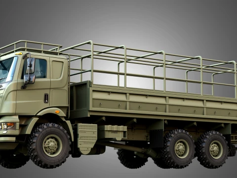 Generic Military Truck 6X6 3D Model