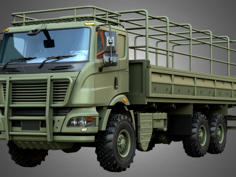 Generic Military Truck 6X6 3D Model