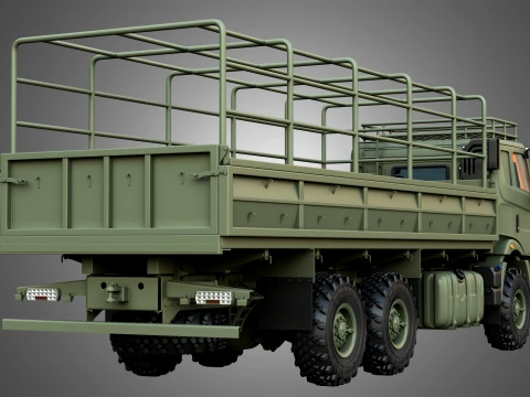 Generic Military Truck 6X6 3D Model