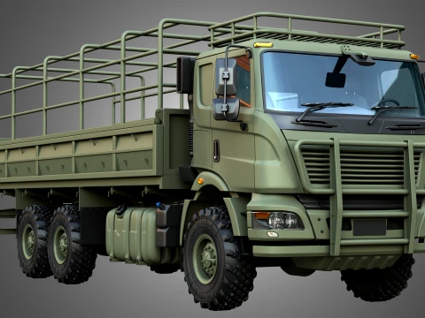 Generic Military Truck 6X6 3D Model