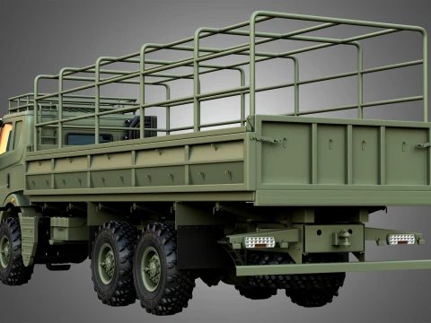 Generic Military Truck 6X6 3D Model