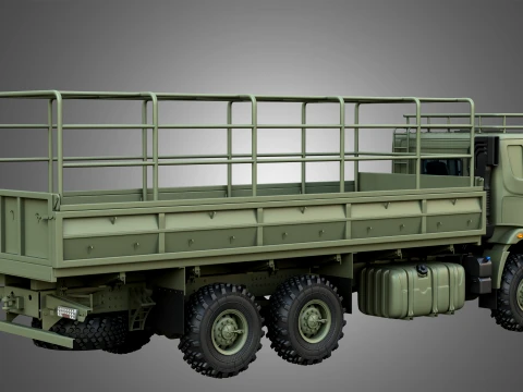 Generic Military Truck 6X6 3D Model