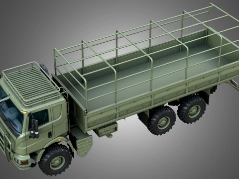 Generic Military Truck 6X6 3D Model