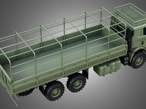 Generic Military Truck 6X6 3D Model