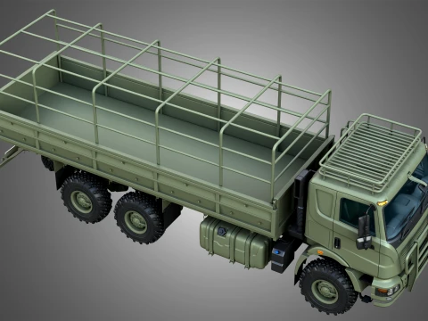 Generic Military Truck 6X6 3D Model