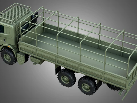 Generic Military Truck 6X6 3D Model