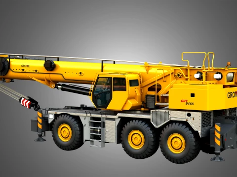 GRT 9165 Mobile Crane 3D Model
