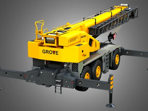 GRT 9165 Mobile Crane 3D Model