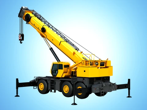 GRT 9165 Mobile Crane - Low Poly Version - 173K Polys 3D Model