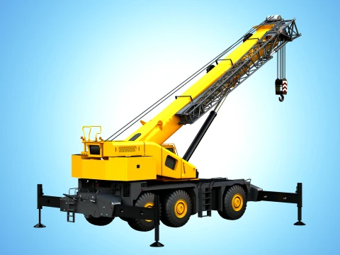 GRT 9165 Mobile Crane - Low Poly Version - 173K Polys 3D Model
