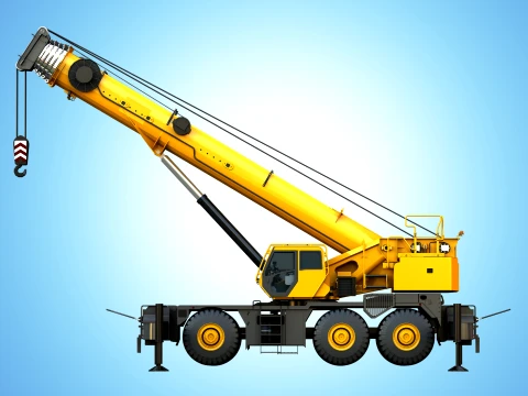 GRT 9165 Mobile Crane - Low Poly Version - 173K Polys 3D Model