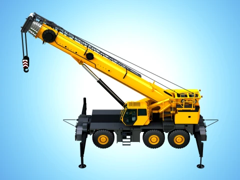 GRT 9165 Mobile Crane - Low Poly Version - 173K Polys 3D Model