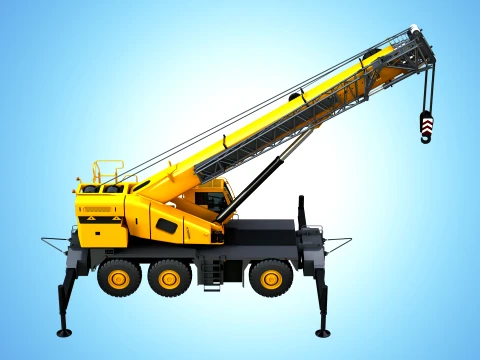 GRT 9165 Mobile Crane - Low Poly Version - 173K Polys 3D Model