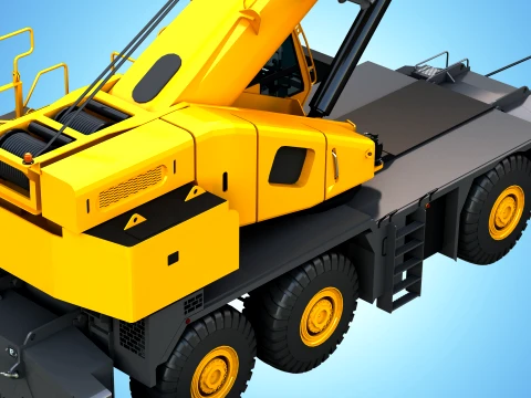 GRT 9165 Mobile Crane - Low Poly Version - 173K Polys 3D Model
