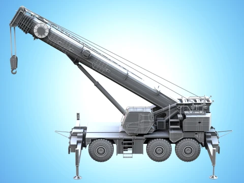 GRT 9165 Mobile Crane - Low Poly Version - 173K Polys 3D Model