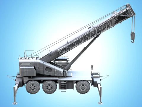GRT 9165 Mobile Crane - Low Poly Version - 173K Polys 3D Model