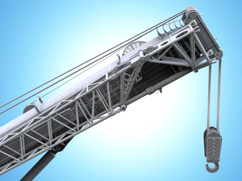 GRT 9165 Mobile Crane - Low Poly Version - 173K Polys 3D Model