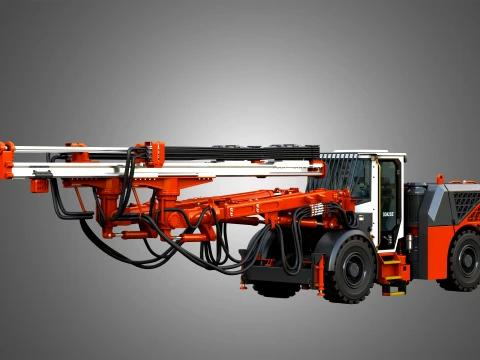 DD423iE Underground Mining Drill Rig 3D Model
