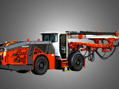 DD423iE Underground Mining Drill Rig 3D Model