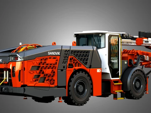 DD423iE Underground Mining Drill Rig 3D Model