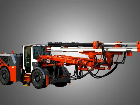 DD423iE Underground Mining Drill Rig 3D Model