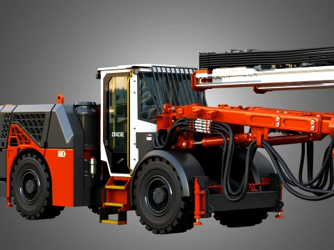 DD423iE Underground Mining Drill Rig 3D Model
