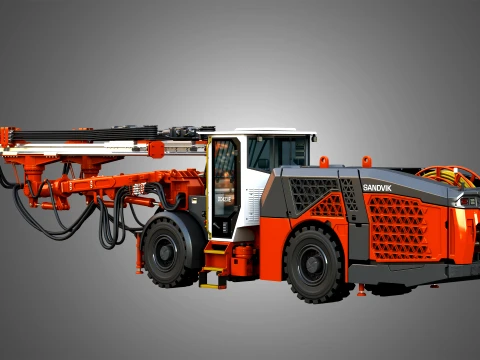 DD423iE Underground Mining Drill Rig 3D Model