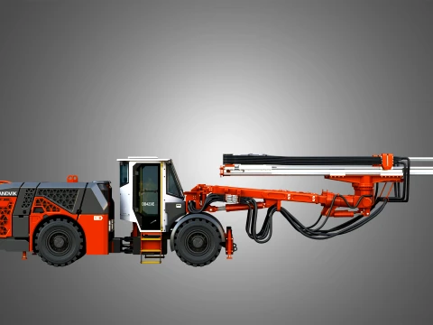 DD423iE Underground Mining Drill Rig 3D Model