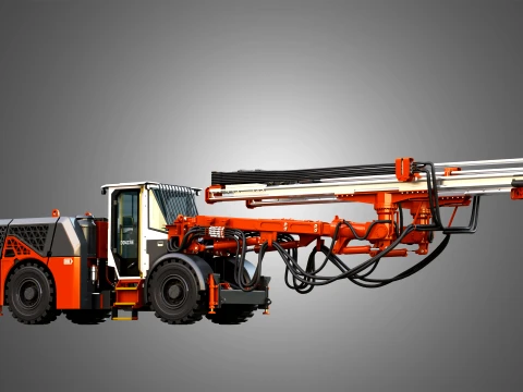 DD423iE Underground Mining Drill Rig 3D Model