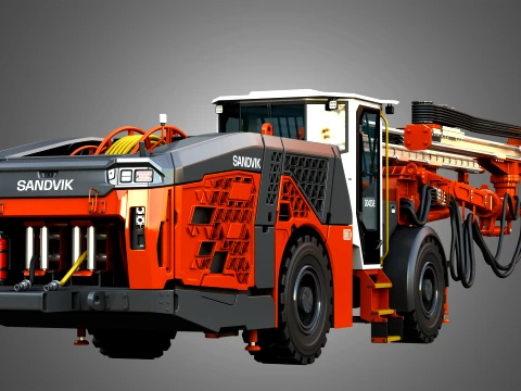 DD423iE Underground Mining Drill Rig 3D Model