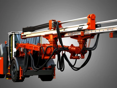 DD423iE Underground Mining Drill Rig 3D Model
