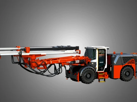 DD423iE Underground Mining Drill Rig 3D Model