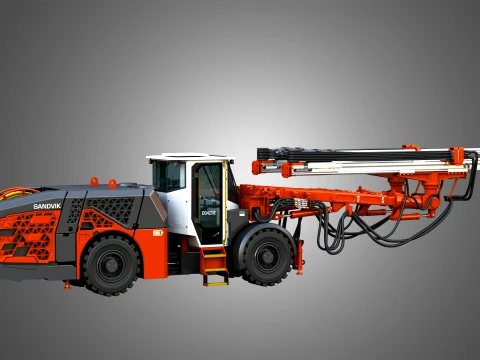 DD423iE Underground Mining Drill Rig 3D Model