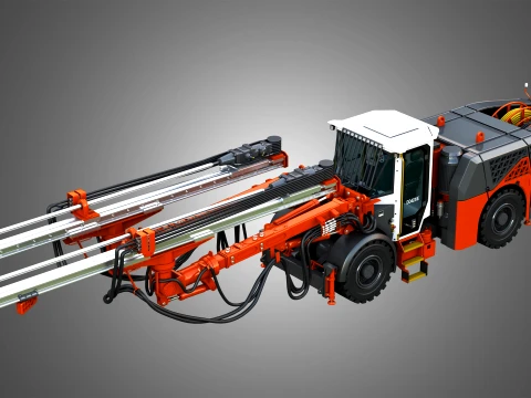 DD423iE Underground Mining Drill Rig 3D Model