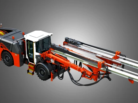 DD423iE Underground Mining Drill Rig 3D Model