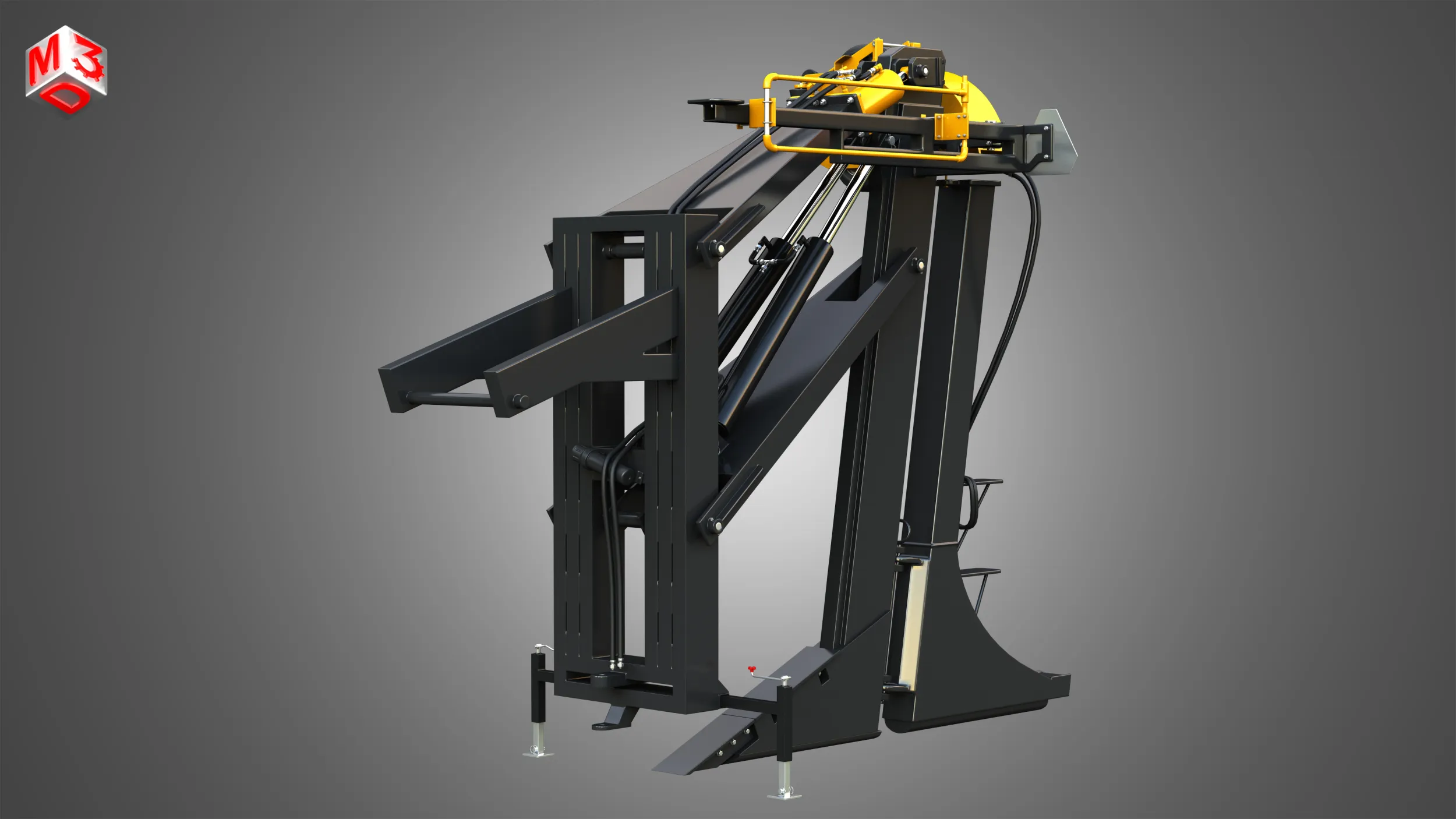 Tile Plow 712 - 7 Attachment 3D Model .c4d .max .obj .3ds .fbx .stl .blend 