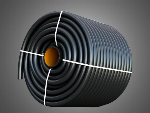 Rolled Pipe 3D Model