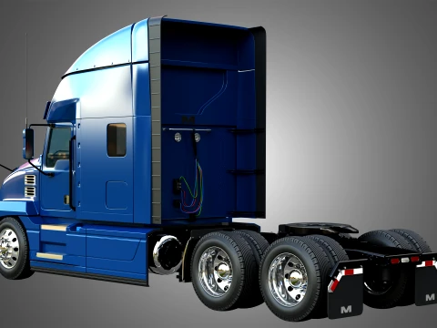 64T Semi Truck - Ultra Cab Sleeper Truck 3D Model
