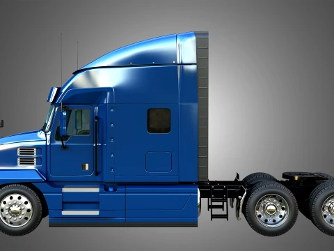 64T Semi Truck - Ultra Cab Sleeper Truck 3D Model