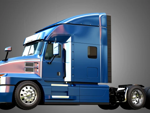 64T Semi Truck - Ultra Cab Sleeper Truck 3D Model