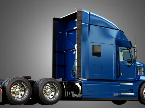 64T Semi Truck - Ultra Cab Sleeper Truck 3D Model