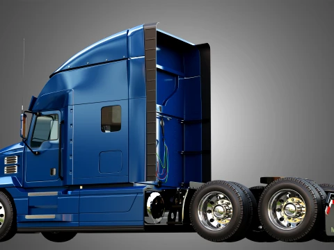 64T Semi Truck - Ultra Cab Sleeper Truck 3D Model