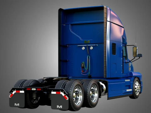 64T Semi Truck - Ultra Cab Sleeper Truck 3D Model