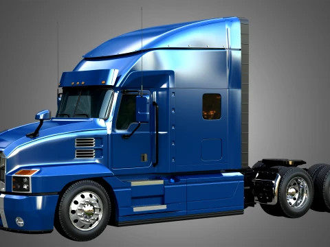 64T Semi Truck - Ultra Cab Sleeper Truck 3D Model
