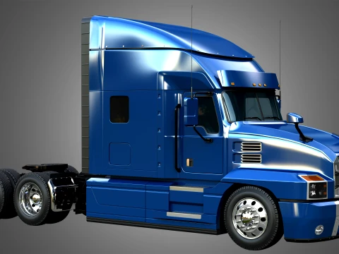 64T Semi Truck - Ultra Cab Sleeper Truck 3D Model