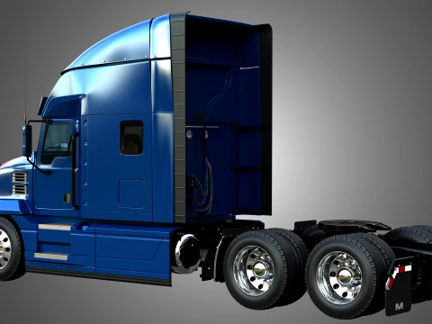 64T Semi Truck - Ultra Cab Sleeper Truck 3D Model