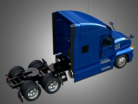 64T Semi Truck - Ultra Cab Sleeper Truck 3D Model