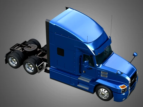64T Semi Truck - Ultra Cab Sleeper Truck 3D Model