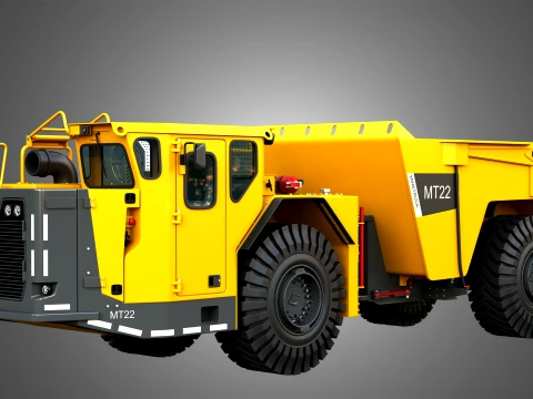 Minetruck MT22 Underground Mining Dump Truck 3D Model